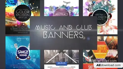 Music & Club Event Banner Ad Product Promo template preview