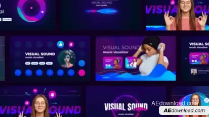 Music Visualizer – Audio Spectrum & Sound Waves for Songs, Podcasts & Events (Vertical + Horizontal) Product Promo template preview