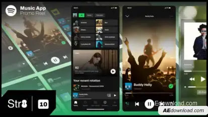 Music App Promo Titles template preview