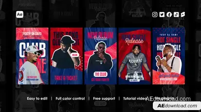 Music Club Instagram Reels Product Promo template preview
