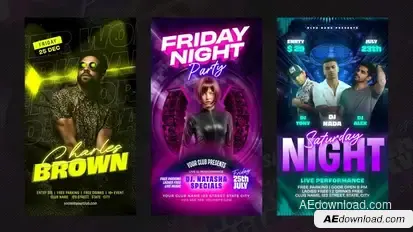 Music Club Instagram Reels Openers template preview
