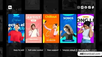 Music Club Instagram Reels Product Promo template preview