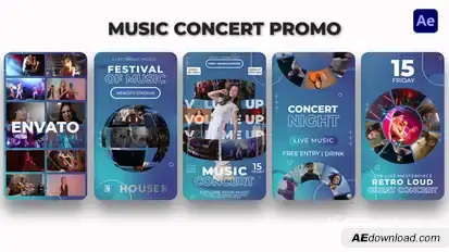Music Concert Promo Video Displays template preview