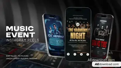 Music Event Instagram Reels Product Promo template preview
