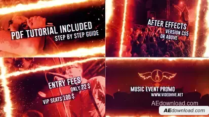 Music Event Promo Video Displays template preview