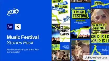Music Event Stories Pack Openers template preview