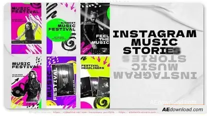 Music Fest Stories Openers template preview