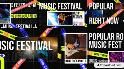 Music Festival After Effect Video Displays template preview