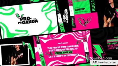 Music Festival After Effect Template Video Displays template preview