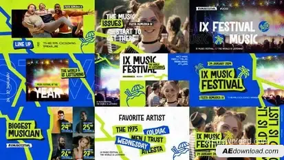 Music Festival Promo Openers template preview