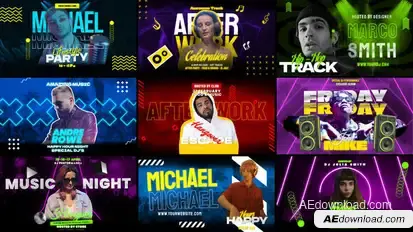 Music Freeze Frame Elements template preview