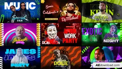 Music Freeze Frame Elements template preview