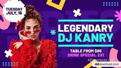Music Night Party Promo Openers template preview