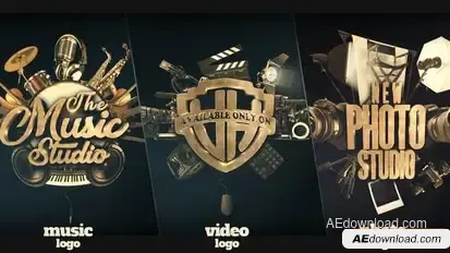 Music Photo Video Logo Pack Logo Stings template preview
