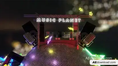 Music Planet Logo Stings template preview