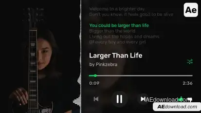 Music Players with Lyric and Visualizer Vol.2 Elements template preview