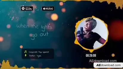 Music Players With Lyrics Titles Product Promo template preview