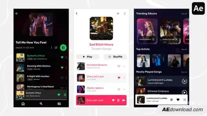 Music Players with Playlist Elements template preview