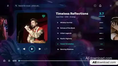 Music Players with Playlist Elements template preview