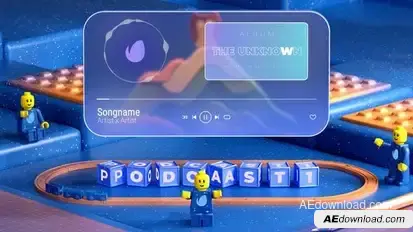 Music Podcast Happy Kids Openers template preview