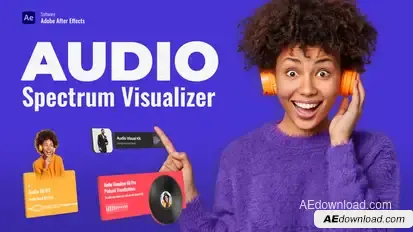 Music Radio Podcast - Audio Spectrum Visualizer Product Promo template preview