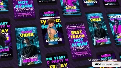 Music Reels Openers template preview