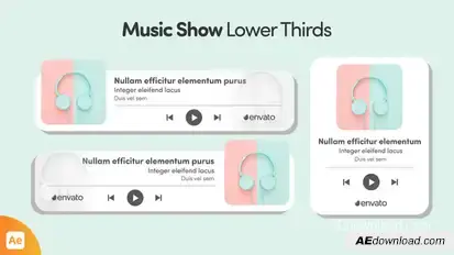 Music Show Lower Thirds Elements template preview