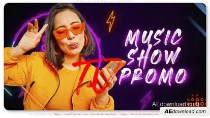 Music Show TV Promo Openers template preview