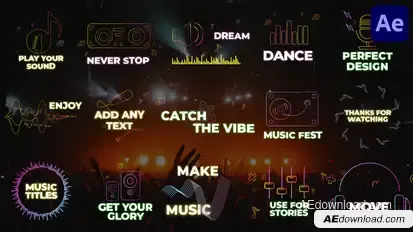 Music Titles | After Effects Titles template preview
