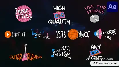 Music Titles | After Effects Titles template preview