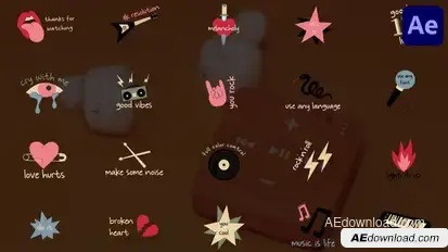 Music Titles for After Effects Titles template preview