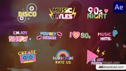 Music Titles Retro Style | After Effects Titles template preview