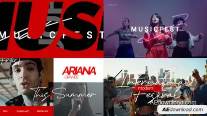 Music Typography Slideshow Product Promo template preview