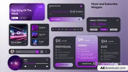 Music UI Kit Product Promo template preview