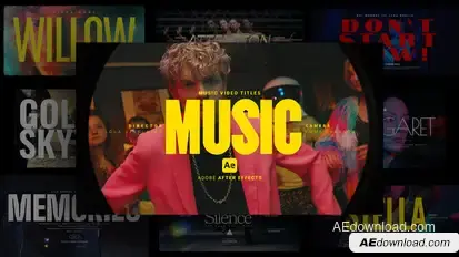 Music Video Title Templates For After Effects Titles template preview