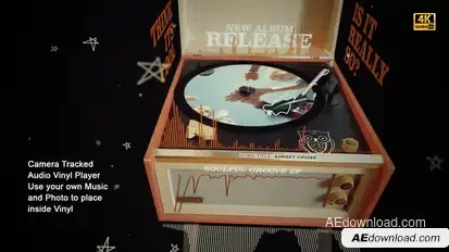 Music Visualization Vinyl Product Promo template preview