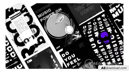 Music Visualizer black and white stories Product Promo template preview