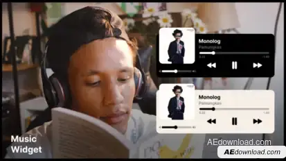 Music Widget Video Displays template preview