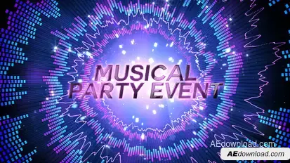 Musical Event Party Opener Titles template preview