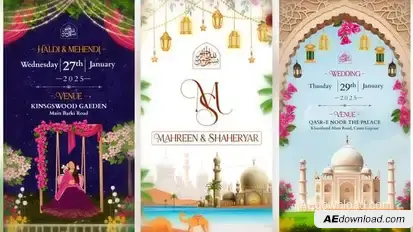 Videohive muslim wedding invitation Openers template preview