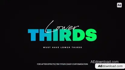 Must-Have Lower Thirds For After Effects Elements template preview