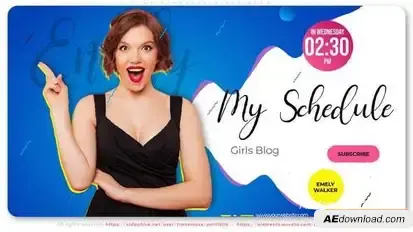 My Schedule. Girls Blog Openers template preview