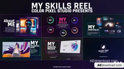 My Skills Reel Video Displays template preview