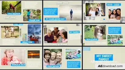 My Sweet Family Video Displays template preview