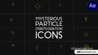 Mysterious Particle Disintegration Icons for After Effects Elements template preview