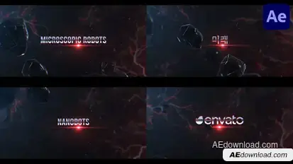 Nanobots for After Effects Titles template preview
