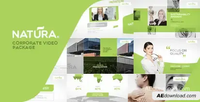 Natura - Corporate Video Package Video Displays template preview