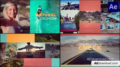 Natural Multiscreen Slideshow for After Effects Openers template preview