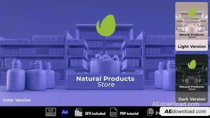 Natural Products Store Logo Stings template preview
