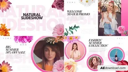 Natural Slideshow Video Displays template preview